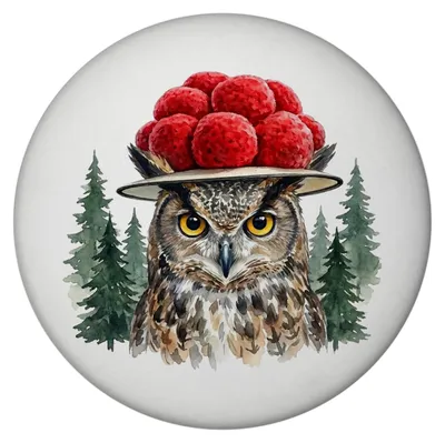 Produktbild von Uhu mit Bollenhut Magnet Schwarzwald Motiv