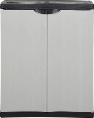 Image de vidaXL Armoire de rangement de jardin avec 1 fond gris et noir 68x40x85 cm