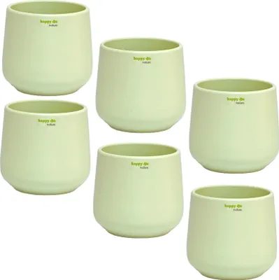 Produktbild von Set6  Keramik Blumentopf Sylt mint grün Ø 12 cm H 13,5 cm