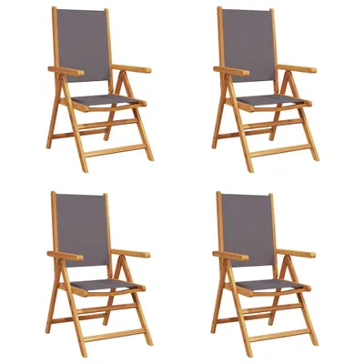 Produktbild von VidaXL 3214541, Terrasse, Gepolsterter Sitz, Akazienholz, Polyester, Anthrazit, 110 kg, 570 mm