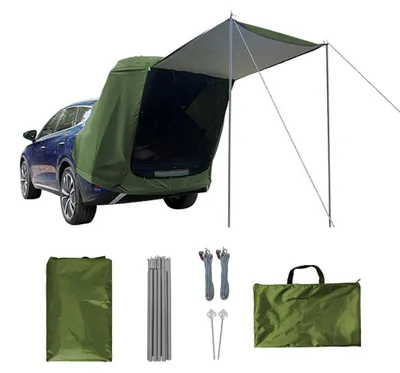 Produktbild von Outdoor-Kofferraum-Zelt, Camping, Picknick, Auto-Heckzelt mit ueberdachung, Kofferraum-Erweiterungszelt, sonnensicher, regenfest, Kofferraum-Zelt