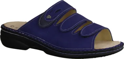 Immagine prodotto di Finn Comfort Kos, scarpe da donna, mulo comodo, Royal/Atlantic, pelle - muli da donna/separatori di punta, blu, pelle (nabuk/nube)