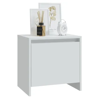 Produktbild von "Winterschlussverkauf "Nachttisch Elegantes Design - Beistelltisch - Nachtschrank - Weiß 45x34x44,5 cm Holzwerkstoff NeuMöbel 5523921