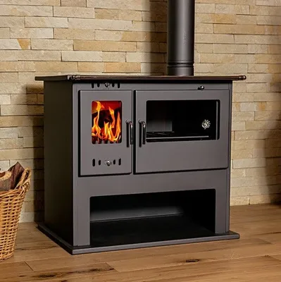 Produktbild von EEK A - Holzofen V05 Viki Lux 10,5kW mit Backofen, Thermometer & Kochplatte
