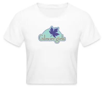 Produktbild von Spreadshirt Gilmore Girls Logo Crop Top, S, Weiß
