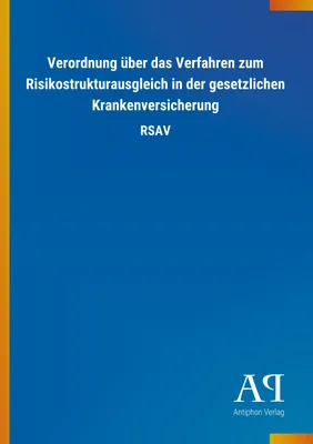 Produktbild von Verordnung über das Verfahren zum Risikostrukturausgleich in der gesetzlichen Krankenversicherung