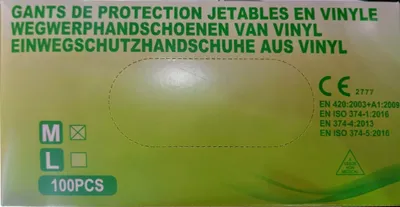 Obrázok produktu pre Rukavice – priehľadné vinylové rukavice JETABLES, 100 ks – veľkosť M