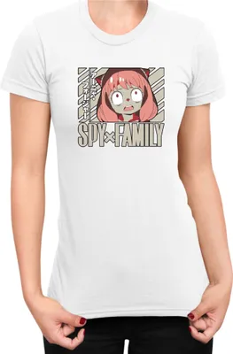 Zdjęcie produktu dla Koszulka Damska Japan Anime Manga Family Anime X Manga Spy Fan Solo Anya, Lady 2XL / Biały