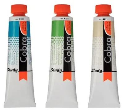 Produktbild von Cobra Study wassermischbare Ölfarbe 40 ml - 105 - Titanweiß