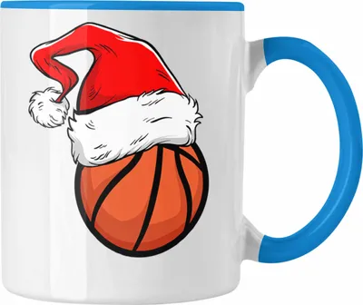 Produktbild von Trendation - Basketball Weihnachten Tasse Geschenk Basketballspieler Geschenkidee (Blau)