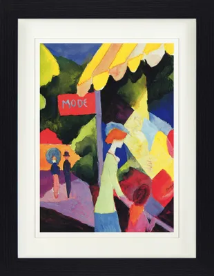 Produktbild von August Macke Gerahmtes Bild Mit Edlem Passepartout | Wand-Bilder | Im Bilderrahmen - Modefenster, 1913 (40 x 30 cm)