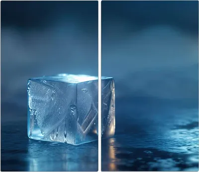 Produktbild von Spritzschutz Herdabdeckplatte Schneidebrett aus Glas Eiswürfel 2-Teilig (60x52cm)