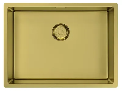Produktbild von Pure.Sink Comfort PVD-Spülbecken in Gold, 55 x 40 cm, für Unterbau, Flachbau und Aufsatzmontage, PCM5540-60
