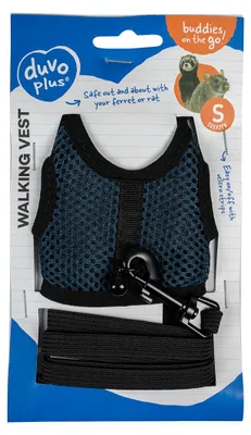 Productafbeelding van Duvo+ Wandelvestje Voor Kleine Knaagdieren Blauw S - 5x8x2cm