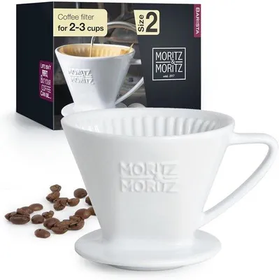 Produktbild von Keramikkaffefilter für 2-3 Tassen, weiß, porzellan