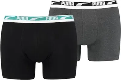 Produktbild von Puma Men Multi Logo Boxer 2P Aqua Combo Aqua Combo L
