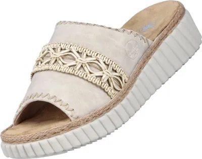 Produktbild von Rieker Damen Keil-Pantoletten Beige