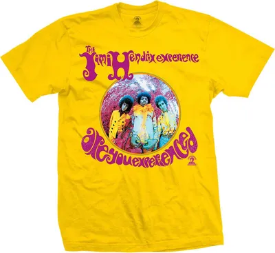 Obrázok produktu pre Jimi Hendrix - "Are You Experienced" T-Shirt für Herren/Damen Uni RO3877 (M) (Gelb)