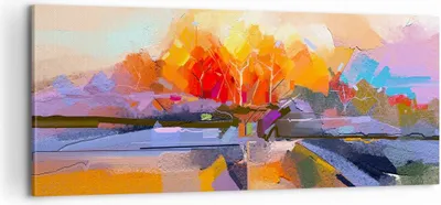 Produktbild von Bild auf Leinwand - Leinwandbild - Abstraktion modern - 100x40cm - Wand Bild - Wanddeko - Leinwanddruck - Bilder - Kunstdruck - Wanddekoration - Leinwand bilder - Wandkunst - AB100x40-4097