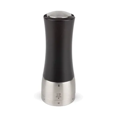 Produktbild von PEUGEOT Salzmühle MADRAS 16cm Buchenholz Edelstahl Schoko Stahlmahlwerk