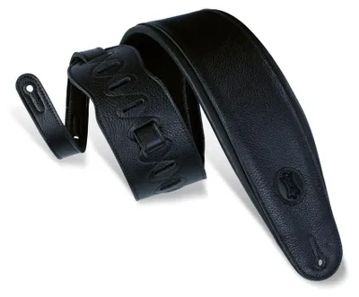 Produktbild von Levys Leathers MSSB2-4-BLK 4 1/2" Black Logo Garment Leather Bass