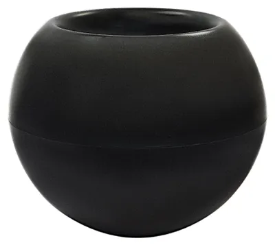 Image de Solidchoice - Pot de fleurs modèle Omega, diamètre 48 cm, hauteur 42 cm, couleur anthracite