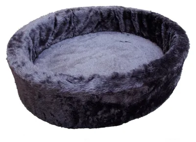 Produktbild von Nobby Plüschbett grau für Hunde, Durchmesser: 80 cm