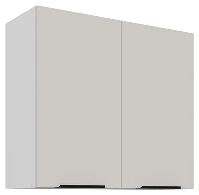 Produktbild von Küchen Hängeschrank 80 cm COMO Kaschmir beige matt + Weiß matt Küche Küchenzeile Küchenblock Einbauküche
