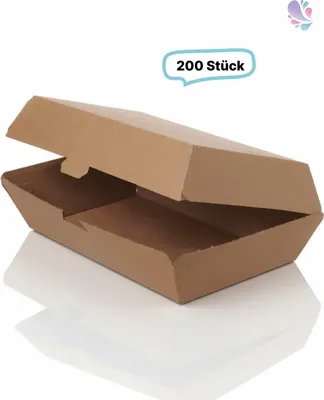 Zdjęcie produktu dla Pudełka na lunch z tektury falistej, 200 sztuk, 3 rozmiary, na wynos, nadające się do recyklingu : Rozmiar - 19 x 11 x 7 cm Rozmiar: 19 x 11 x 7 cm