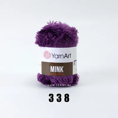 Produktbild von YarnArt Strickgarn Nerz lila Felleffekt weich 50g 75m Lauflänge Nadelstärke 6-7 mm