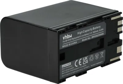 Produktbild von vhbw Akku Ersatz für Canon BP-975, BP-955, BP-970G, BP-925 für Videokamera Camcorder (6000 mAh, 7,4 V, Li-Ion)