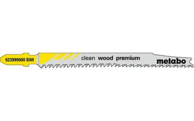 Produktbild von Metabo 5 Stichsägeblätter clean wood premium 93 / 2,2 mm, BiM