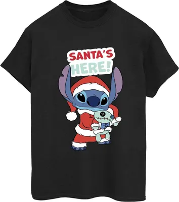 Produktbild von Disney - "Santa's Here" T-Shirt für Damen BI30565 (3XL) (Schwarz)