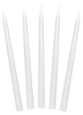 Produktbild von 10x Kegelkerze matt, weiß, 24cm
