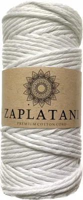 Produktbild von Zaplatani Baumwollschnur für Makramee Weiß 5mm 100m