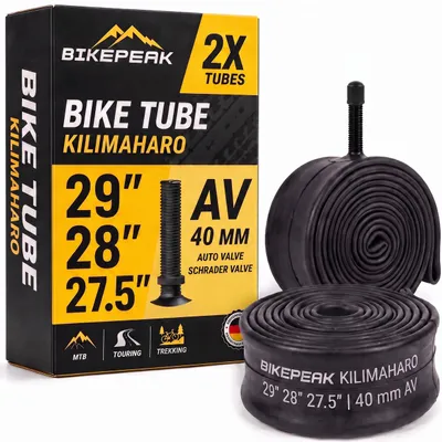 Produktbild von BikePeak 2x Fahrradschlauch Kilimaharo MTB 29 Zoll AV40mm 40/62-584/635 - 2er Set, KI-generiertes Bild
