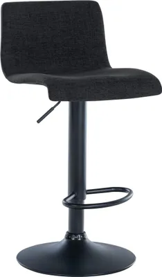 Produktbild von CLP Barhocker Branford höhenverstellbar und 360 drehbar schwarz Material Stoff