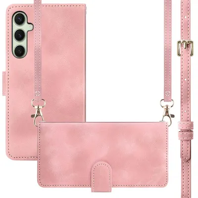 Imagen del producto de Funda Tipo Libro con Cuerda para Samsung Galaxy S25 / S24 - Rosa