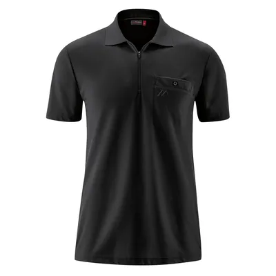 Produktbild von Maier Sports XXL Funktions-Zipper-Poloshirt schwarz