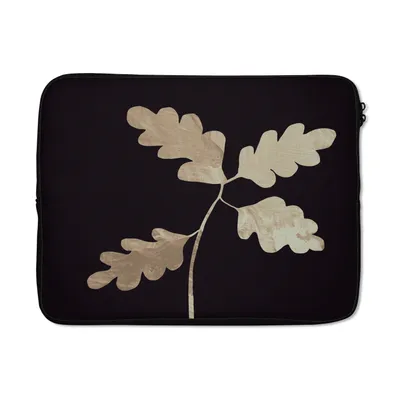 Produktbild von MuchoWow® Laptop Hülle 15 Zoll Blätter - Gold - Luxus Laptoptasche - Laptoptasche - Sleeve - Rundum-Schutz