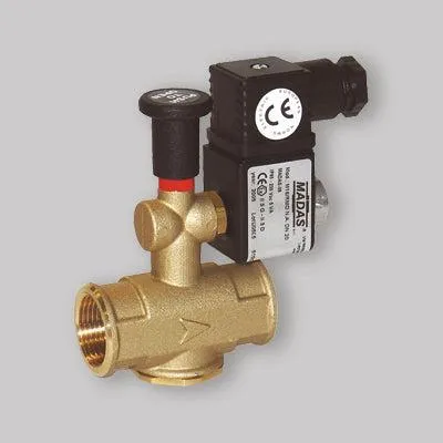 Immagine prodotto di Elettrovalvola A Riarmo Manuale Per Gas Normalmente Aperta 1"