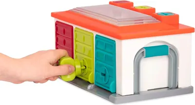 Produktbild von Formsortierspielzeug Garage mit Fahrzeugen und Schlüsseln für Kleinkinder