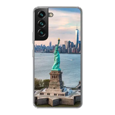 Produktbild von MuchoWow® Handyhülle Schutzhülle Hülle für Samsung Galaxy S22 Freiheitsstatue mit der Skyline von New York Silikon Softcase Handy Hülle - Mobiltelefonhülle