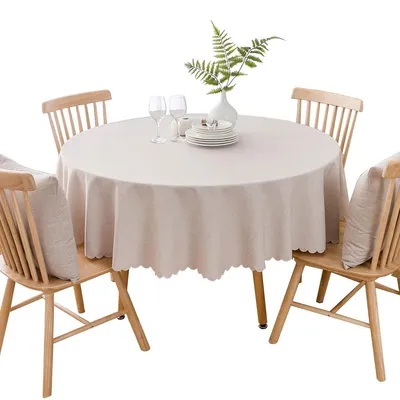Produktbild von Runde Tischdecke aus Baumwolle und Leinen 140 cm