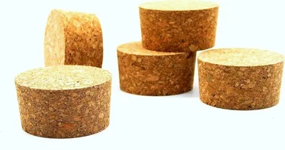 Produktbild von 5 x Natürlich Konischer Korken 65/60mm - Korkstopfen, Flaschenkorken, Fasskorken
