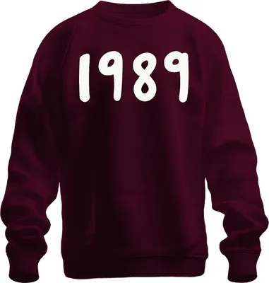 Obrázok produktu pre Vintage 1989 Retro 90s Rok narodenia darček Vintage narodeniny Uni mikina pulóver, bordová, L
