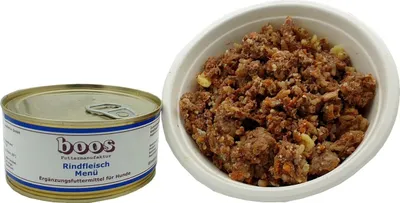 Produktbild von Boos Rindfleisch Menü 300g Ergänzungsfuttermittel für Hunde und Katzen