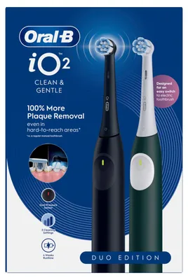 Produktbild von Oral-B iO Series 2 Night Black/ Forest Green mit 2.Handstück
