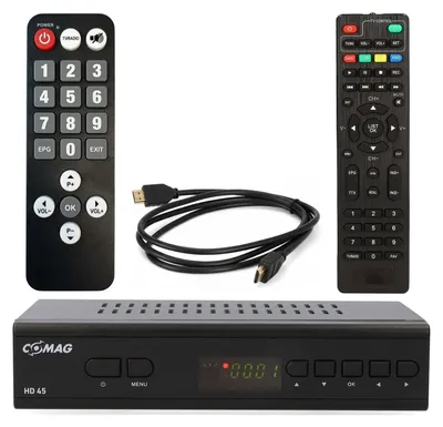 Produktbild von COMAG HD 45 digitaler HD SAT Receiver mit PVR TV Aufnahme (HDTV, DVB-S2, HDMI, 1080p, SCART, USB Mediaplayer, Full HD, Astra vorinstalliert) - schwarz