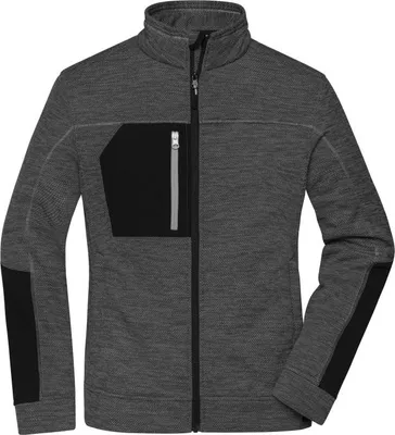 Produktbild von Ladies' Structure Fleece Jacket black-melange/black/silver, Gr. L
